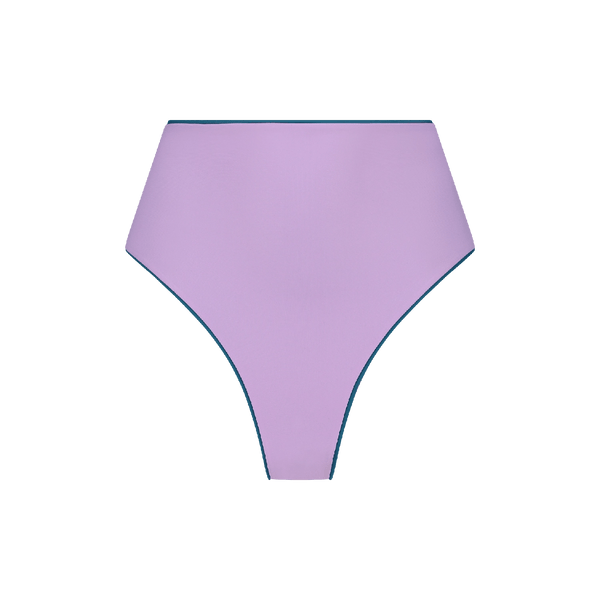 High Waist Bottom Reversible ― Teal / Purple - WALLIEN